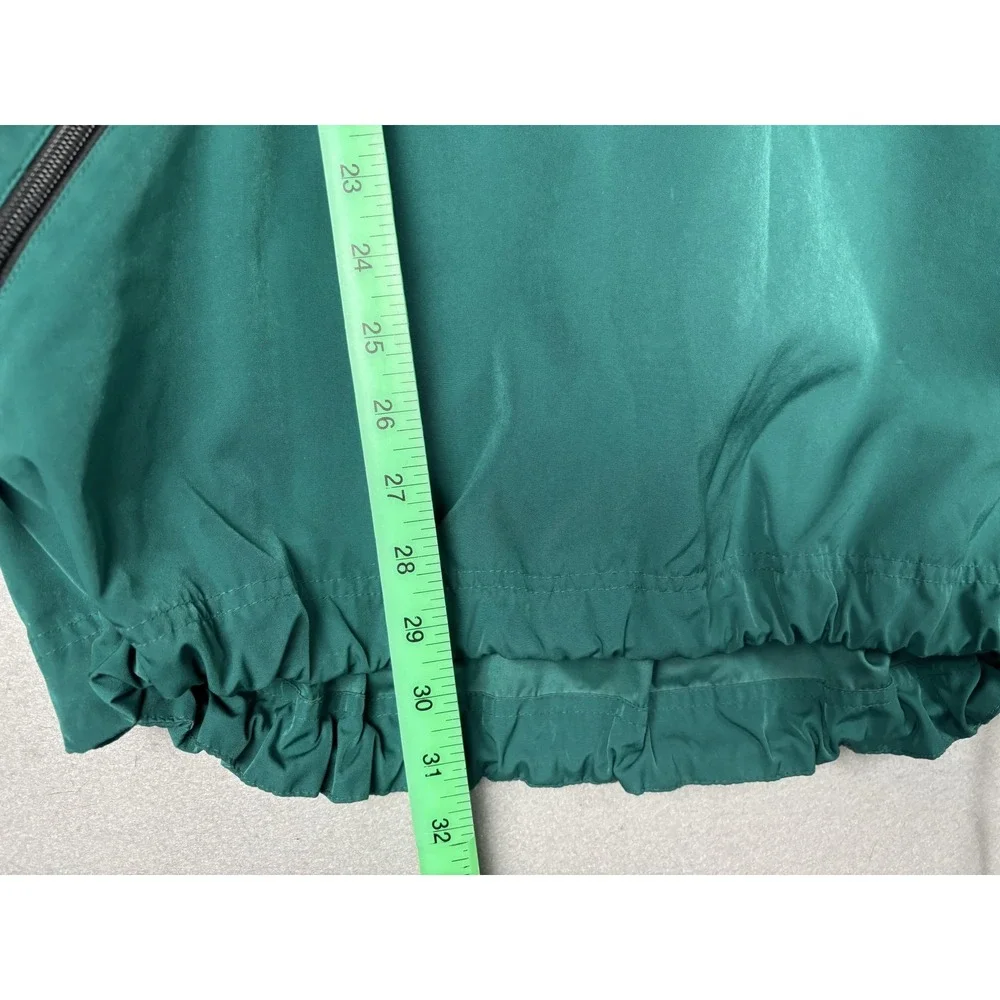 Timberland Jacket Mens Large Green 1/2 Zip Hooded Windbreaker Performance Anorak